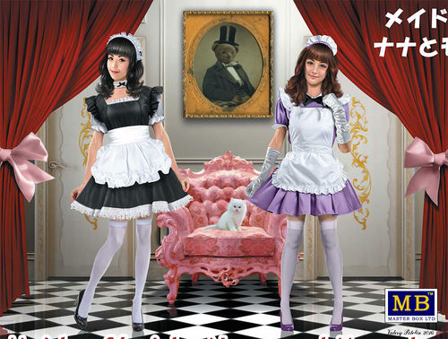 Maid café girls. Nana and Momoko  1/35