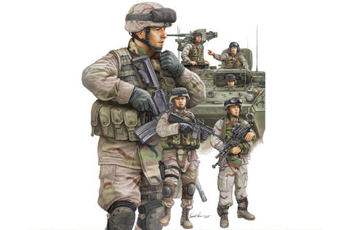 Modern U.S. Army Armor Crewman & Infantry 1/35
