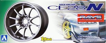 #129 VOLK Racing CE28N 19inch Wheels set 1/24