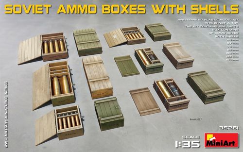Soviet Ammo Boxes with Shells 1/35
