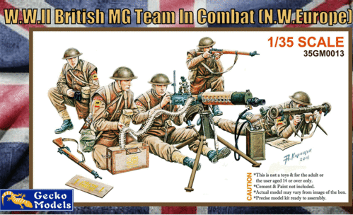 WW II British MG team in Combat  1/35