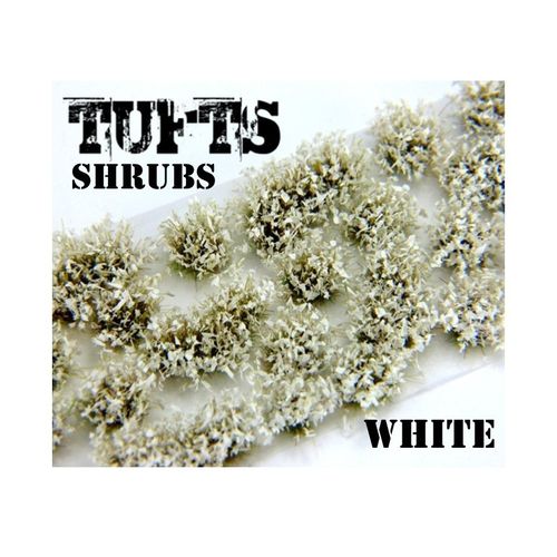 White Shrubs Tufts  6mm self-adhesive