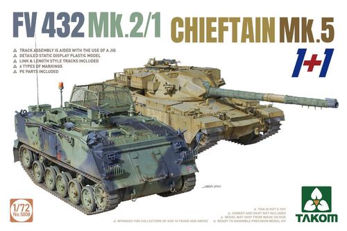 FV432 Mk.2/1 and Chieftain Mk. 5 2 kits Combo  1/72