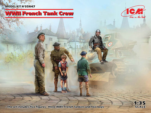 WWII French Tank Crew (4 figures) 1/35