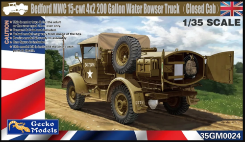 Bedford MWC 15cwt 4x2 200 Gallon Water Bowser Truck Closed Cab 1/35