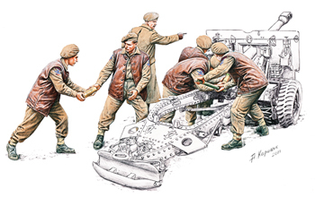 British 25pdr Gun Crew Set (WWII N.W. Europe) 1/35