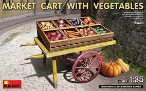 Market Cart with Vegetables 1/35