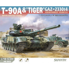 T-90A MAIN BATTLE TANK &amp; TIGER GAZ-233014 ARMOURED Vehicle 1/48