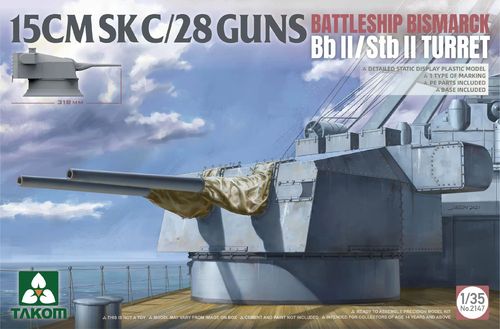 15cmsk C/28 Guns Battleship Bismarck Bb Ii / Stb Ii Turret  1/35