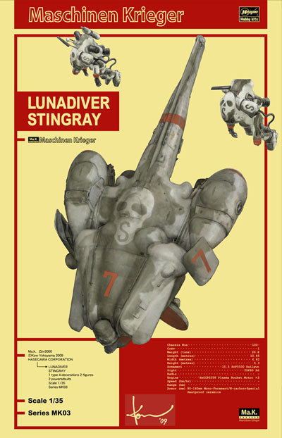 Lunadiver Stingray Mk.3 incl 2 powersuited figures 1/35
