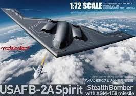 USAF B-2A Spirit Stealth Bomber with AGM-158 missile 1/72