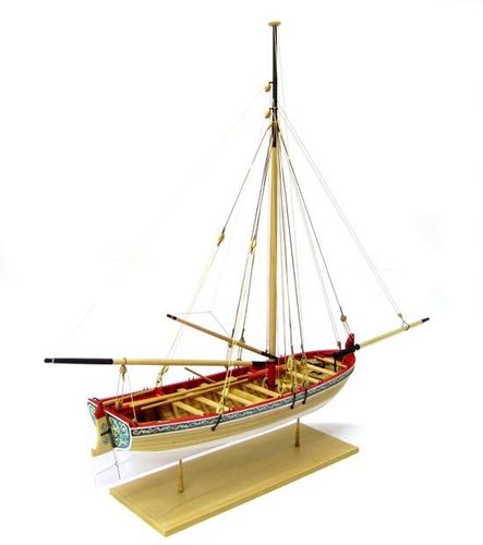 18th Century Longboat Wooden Model Ship Kit & Tools 1/48