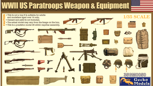 WWII US Paratroops Weapons & Equipment 1/35