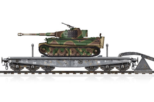 Schwere Plattformwagen Type SSyms 80&Pz.Kpfw.VI Ausf.E Sd.Kfz.181 Tiger I (Mid Production) 1/72
