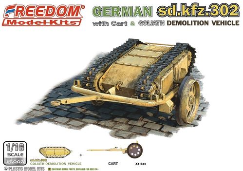 Sd.Kfz.302 Goliath Demolition Vehicle + Figure 1/16
