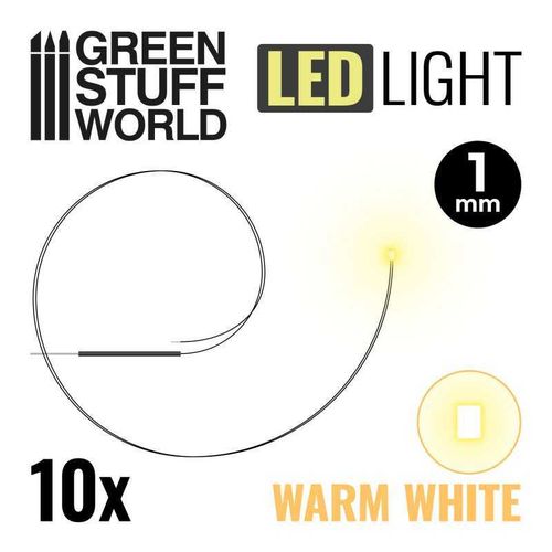 LED Lights: Warm White - 1mm (10stuks)