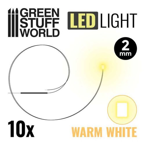 LED Lights: Warm White - 2mm (10stuks)
