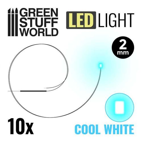LED Lights: Cool White - 2mm (10stuks)