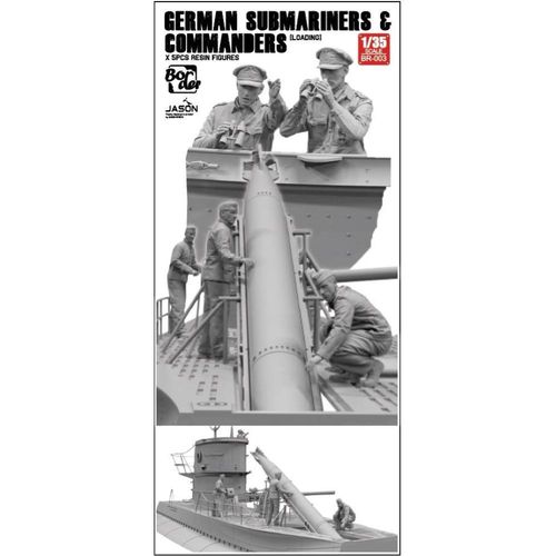 German Submariners & Commanders loading (SET 5 resin figures)1/35