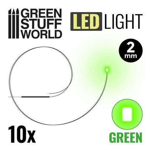 LED Lights: Green - 2mm (10stuks)