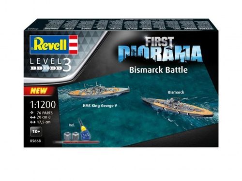 First Diorama Set - Bismarck Battle  1/1200