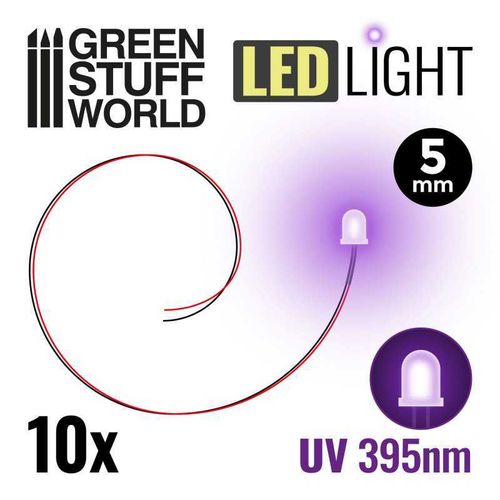 LEDs ULTRAVIOLET light - 5mm (10stuks)