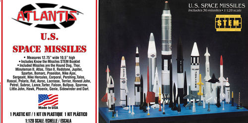 U.S. Space Missile Set 36 Missiles  1/128